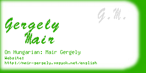 gergely mair business card